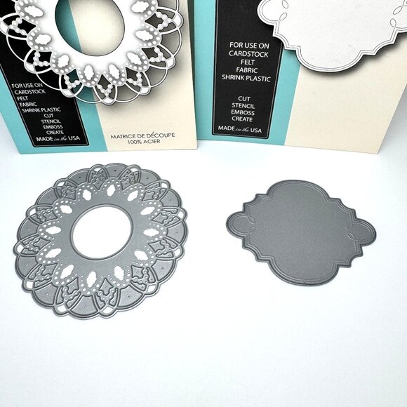 Hopmeadow Circle & Penne Frame 100% Steel Craft Dies Memory Box - Picture 2 of 7